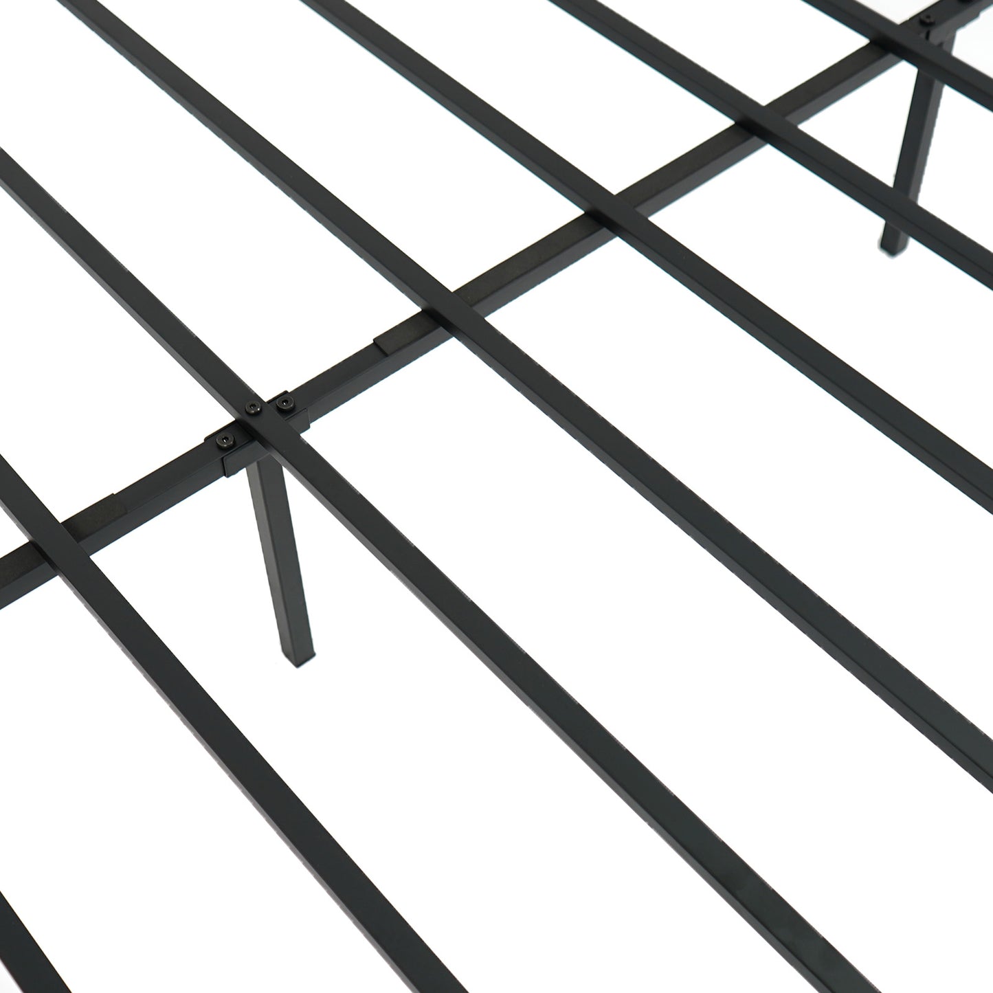 King Size Metal Bed Frame, Heavy Duty Support Slats, Black Simple Bed Frame at Gallery Canada