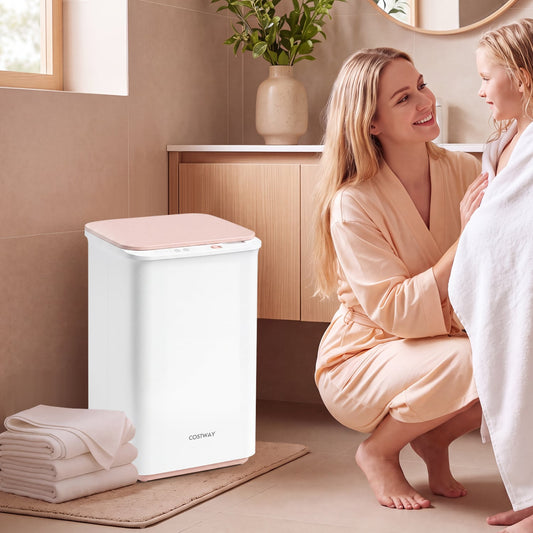 Heated Towel Warmer, 4 Heat Timer, Auto Shut Off, Oversized Towels, White Dryers White at Gallery Canada