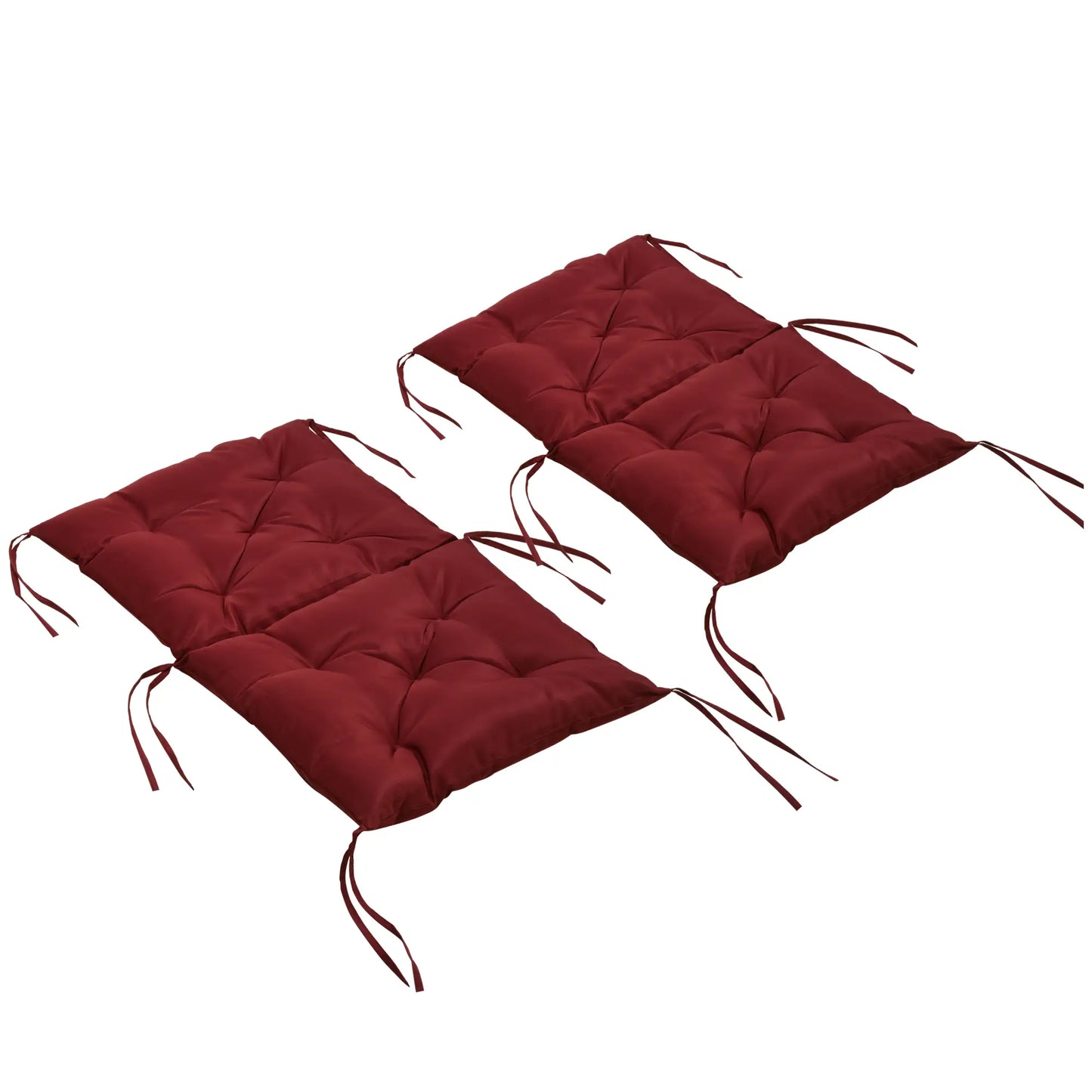 Patio Chair Cushions, Set of 2, 39" x 20" x 3", Wine Red Patio Chair Cushions at Gallery Canada