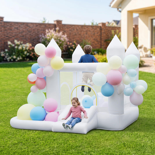 Inflatable Bounce House, Jumping Area, Basketball Hoop, 370W Blower Bounce House Options at Gallery Canada