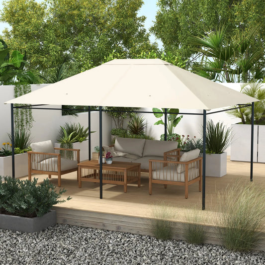 10' x 13' Gazebo Replacement Canopy, Cream White