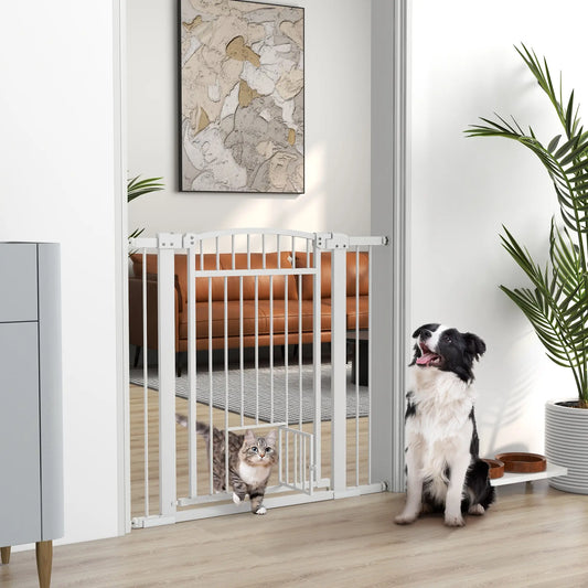 30-41 Inch Extra Wide Pet Gate, 37 Inch H, Small Door, Extension Kit Pet Gates White at Gallery Canada