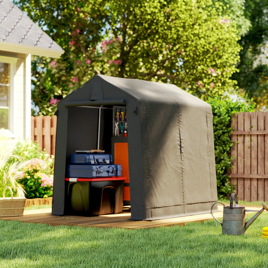 7.5' x 6.2' Portable Shed, Waterproof Bike Tent, Dark Grey Portable Shed Dark Grey at Gallery Canada