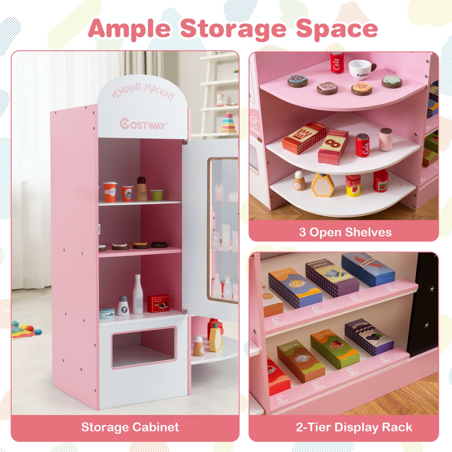 Kids Grocery Store Playset, Pink Play Kitchen Sets at Gallery Canada