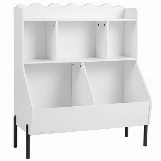 Kids Toy Storage Organizer, Wooden Montessori Bookshelf Kids Storage White at Gallery Canada