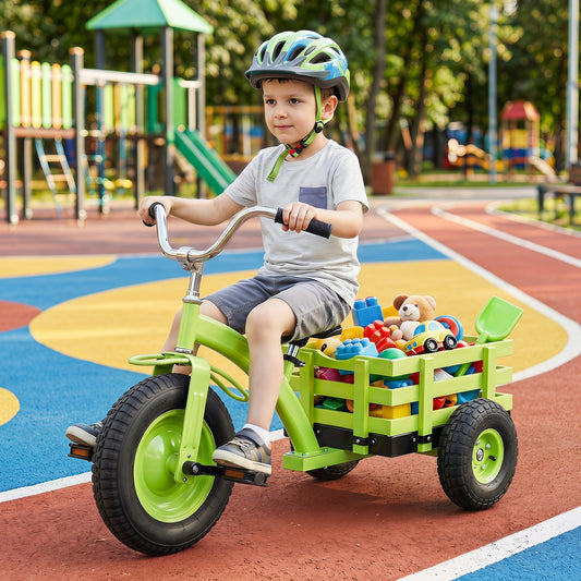 Kids Tricycle with 15 Inch Inflatable Rubber Tires , Green Kids Bike Green at Gallery Canada