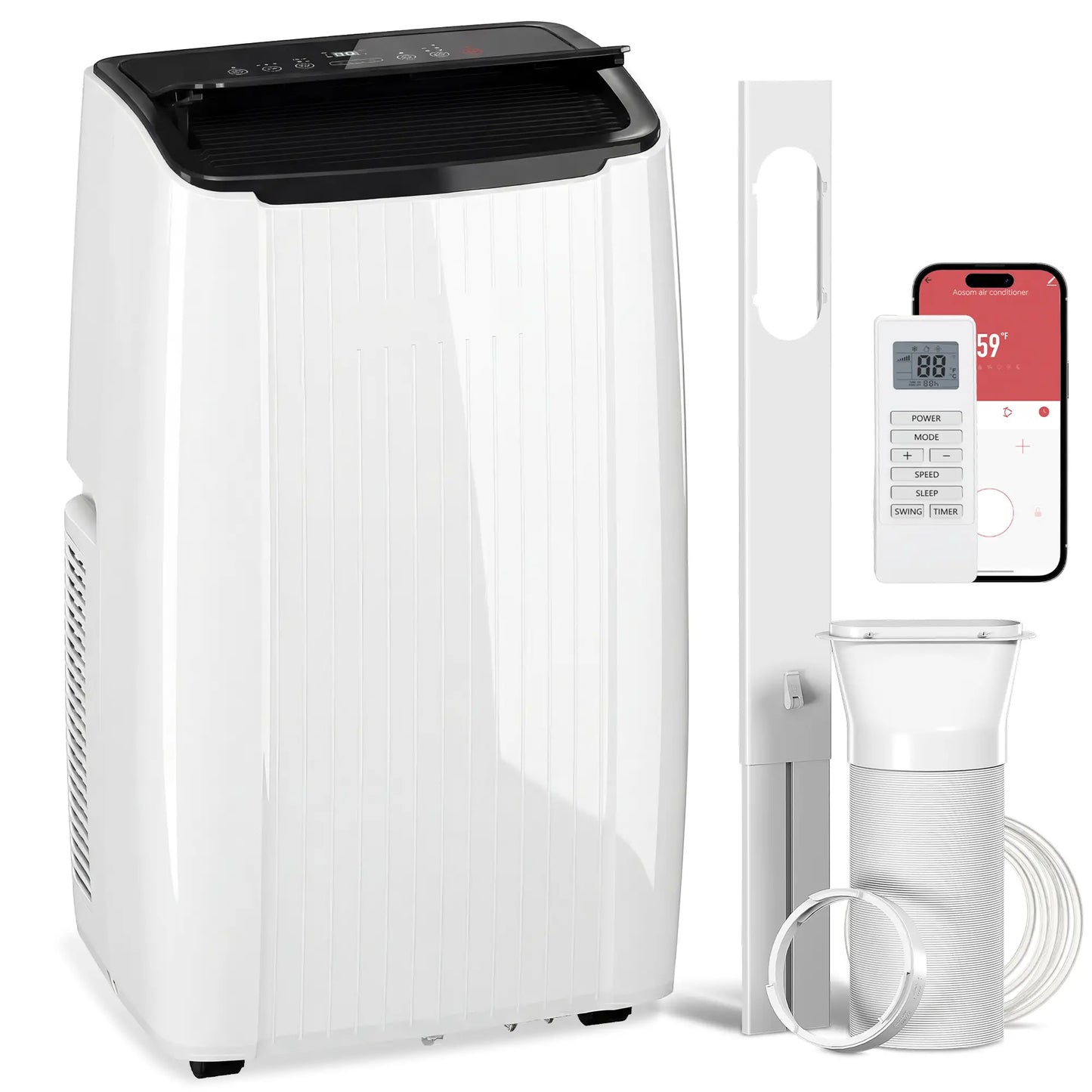14000 BTU 5-In-1 Portable Air Conditioner, White Air Conditioner at Gallery Canada