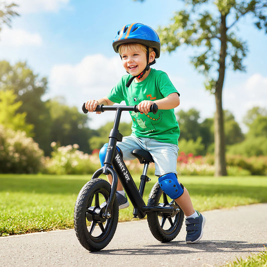 Lightweight Toddler Balance Bike No Pedal Training Bicycle, Black Kids Bike Black at Gallery Canada