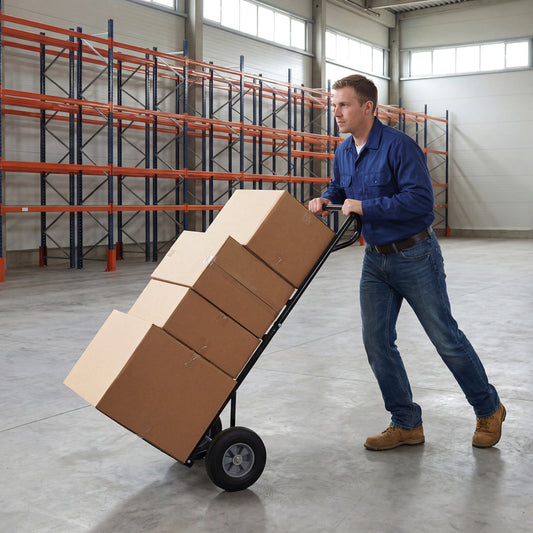 Heavy-Duty Metal Hand Truck, 600 LBS, 10inch Wheels, Black Garages Black at Gallery Canada
