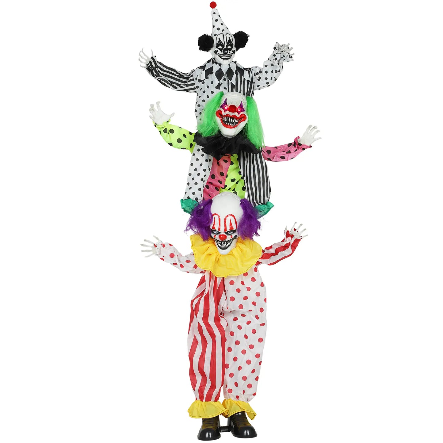 Life Size Animated Clown, Sound Activated, Red Halloween Decorations at Gallery Canada