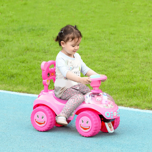 Toddler Push Car with Horn, Light, Music, Pink Push Cars for Toddlers Pink at Gallery Canada