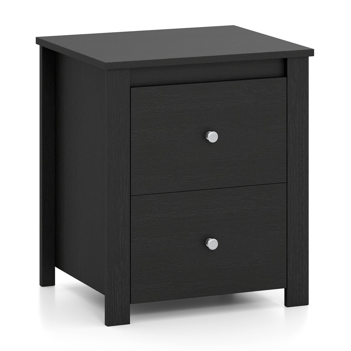 Nightstand With 2 Drawers for Bedroom Living Room, Black Nightstands Black at Gallery Canada