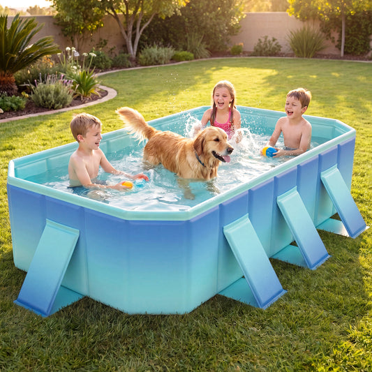 Non-Inflatable Swimming Pool with 8 Support Panels, Green Gradient Swimming Pools Green Gradient at Gallery Canada