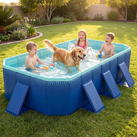 Non-Inflatable Pool, 8 Support Panels, Navy Swimming Pools Navy at Gallery Canada
