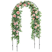 7.9FT Metal Garden Arch Trellis, Outdoor Arbor for Climbing Plants Trellises at Gallery Canada