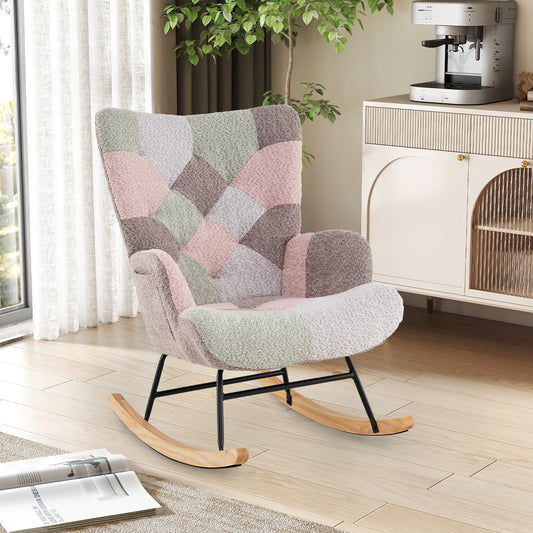 Nursery Rocking Chair, Ergonomic Armrests, High Backrest Accent Chairs Options at Gallery Canada