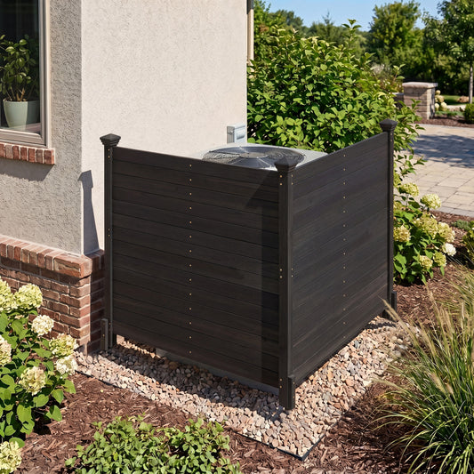 Outdoor Privacy AC Fence, Black Decorative Fencing & Flooring Black at Gallery Canada