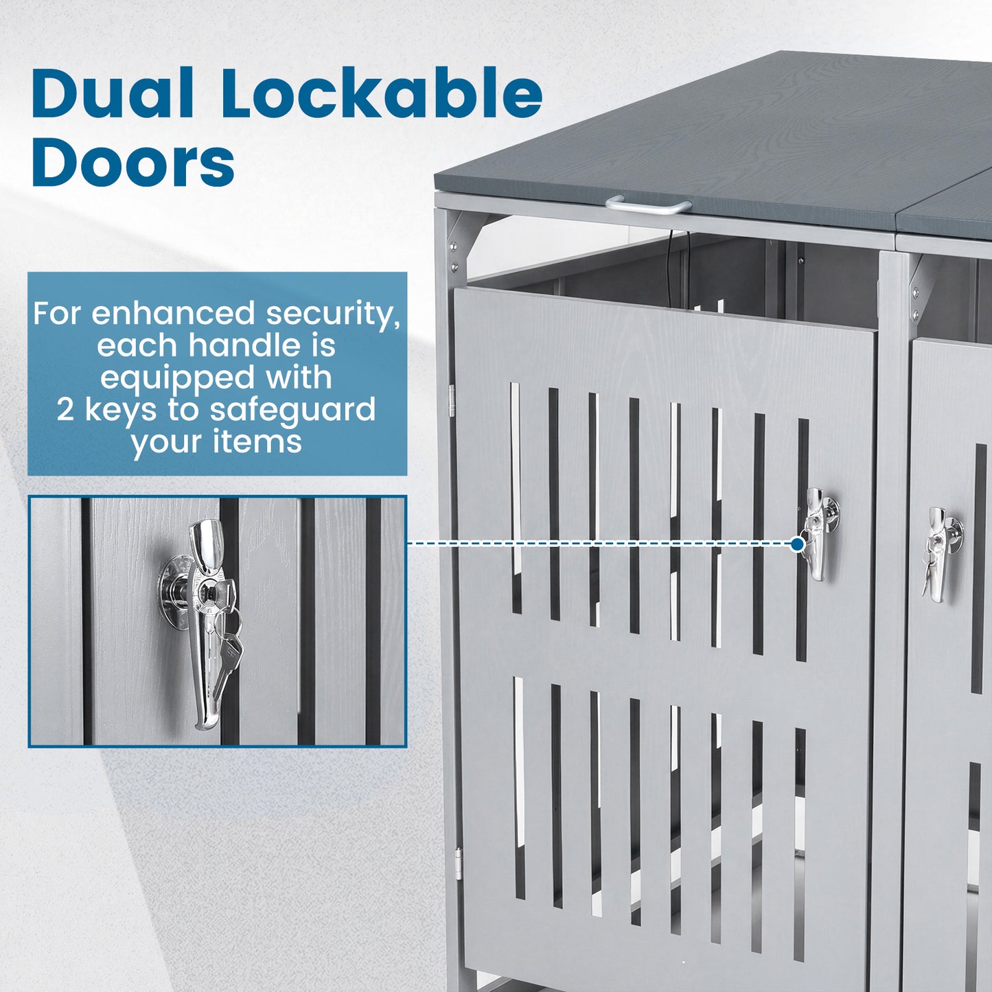 Outdoor Trash Can Storage Shed For 2 Bins, Silver Sheds & Outdoor Storage at Gallery Canada