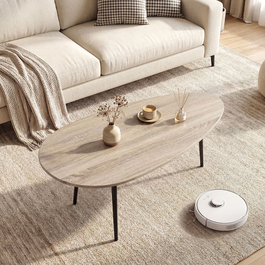 Oval Coffee Table, Mid Century Center Table, Gray Coffee Tables Gray at Gallery Canada