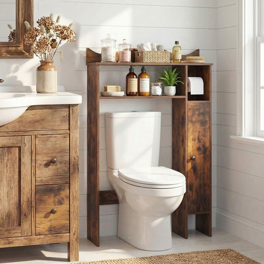 Over The Toilet Storage Cabinet, Rustic Brown Bathroom Etagere Rustic Brown at Gallery Canada