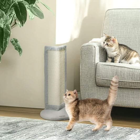 Cat Scratching Post for Indoor Kittens, 22"H, Sisal Pad, Stable Base Cat Posts Multi Colour at Gallery Canada