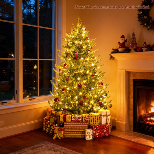 Pre-Lit Artificial Christmas Tree, Multicolored LED Lights, S, Green Christmas Tree Green at Gallery Canada