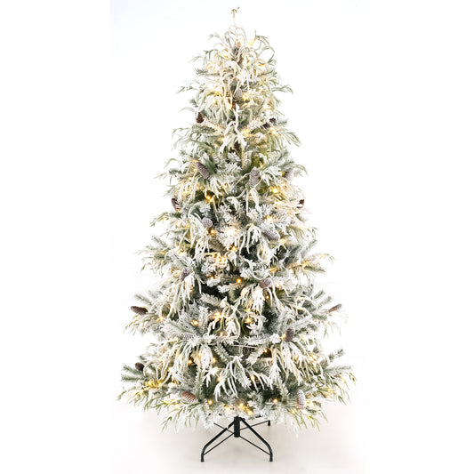 Pre-Lit Artificial Christmas Tree, Warm White LED Lights, 8 Feet, White Christmas Tree White at Gallery Canada