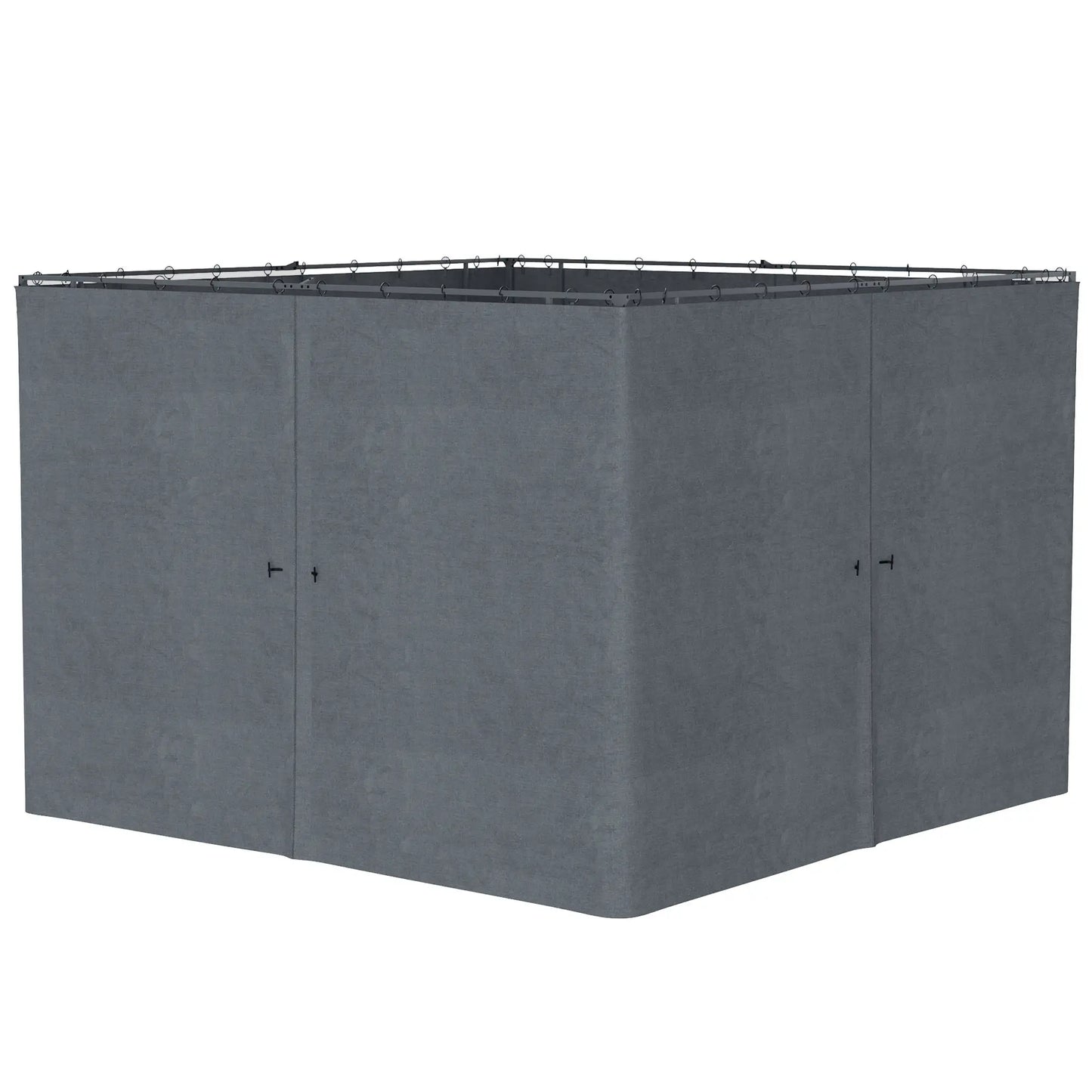 10' x 10' Gazebo Sidewall Set, 4 Panels, Hooks Included, Slate Grey Gazebo Sidewalls at Gallery Canada