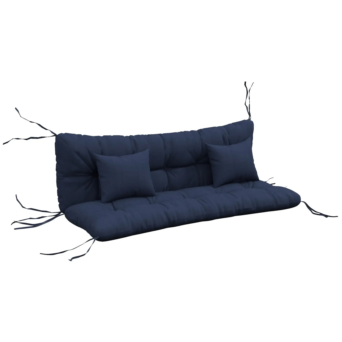 4-Piece Patio Chair Cushion Set, with Ties, Navy Blue Patio Chair Cushions at Gallery Canada