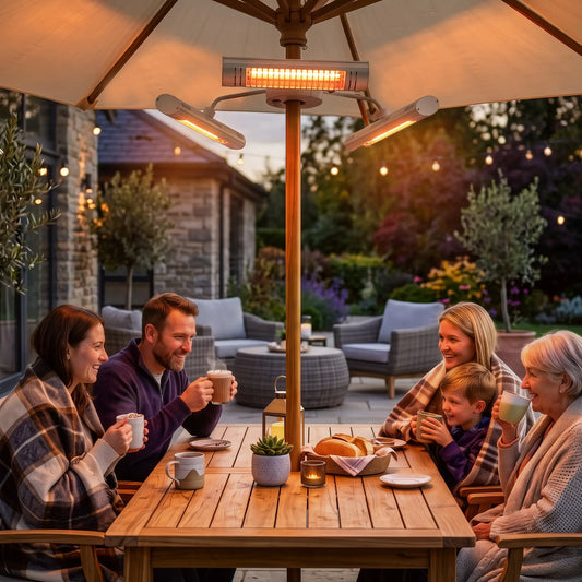 Electric Patio Heater, 3 Heating Panels, Infrared Remote, Silver Electric Tower Heaters Silver at Gallery Canada