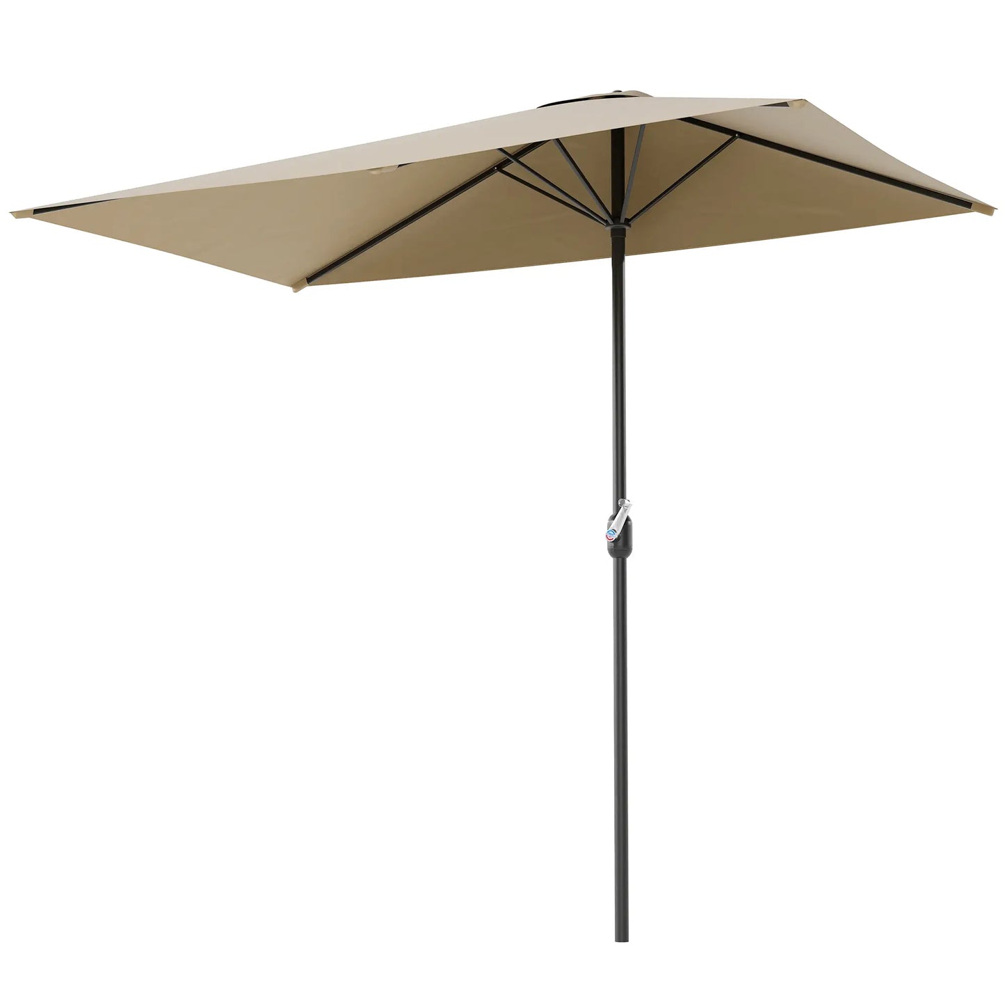 8ft Half Round Outdoor Patio Umbrella, Sun Shade, 5 Ribs Half Round Umbrellas at Gallery Canada