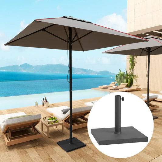 40 Lbs Concrete Umbrella Base, 1.5"/1.9", Black