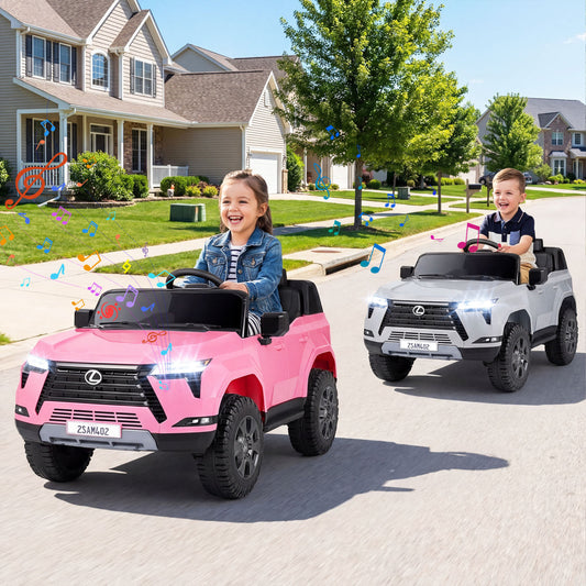 24V 4WD Ride On Car, Licensed Lexus GX550 Electric Vehicle, Pink Powered Ride On Toys Pink at Gallery Canada