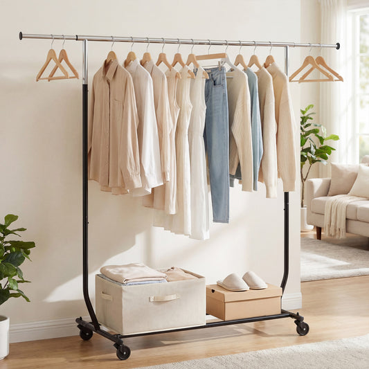 Rolling Clothes Rack, Extendable Garment Stand Coat Racks & Hall Trees Options at Gallery Canada