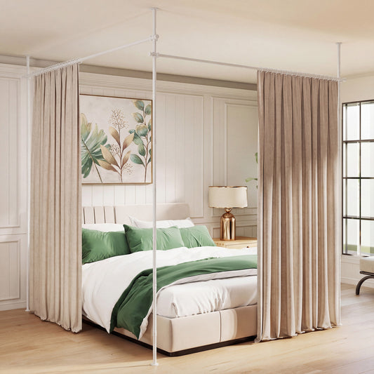 Adjustable Floor To Ceiling Tension Rod, White Room Dividers White at Gallery Canada