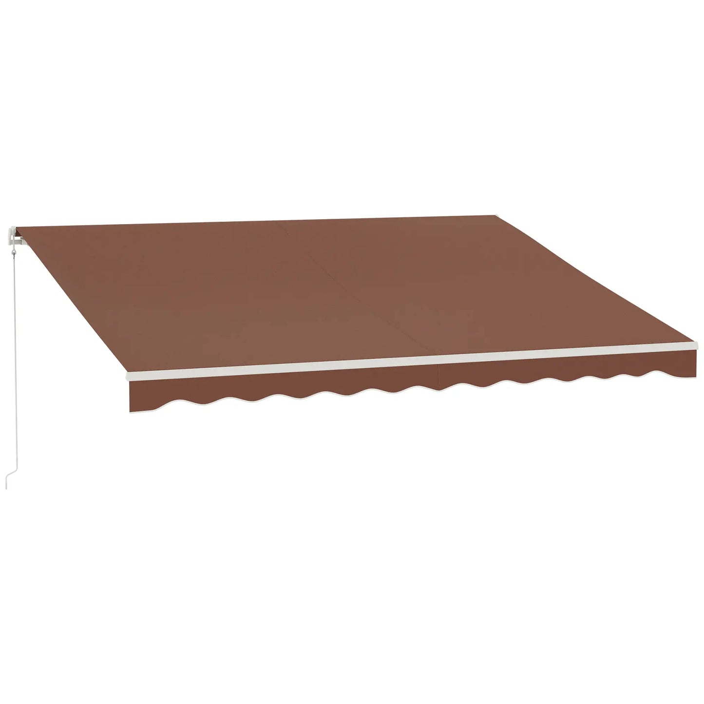 13' x 10' Electric Retractable Awning, Sun Shade Shelter with Remote, Manual Crank, Aluminum Frame Deck Awnings at Gallery Canada