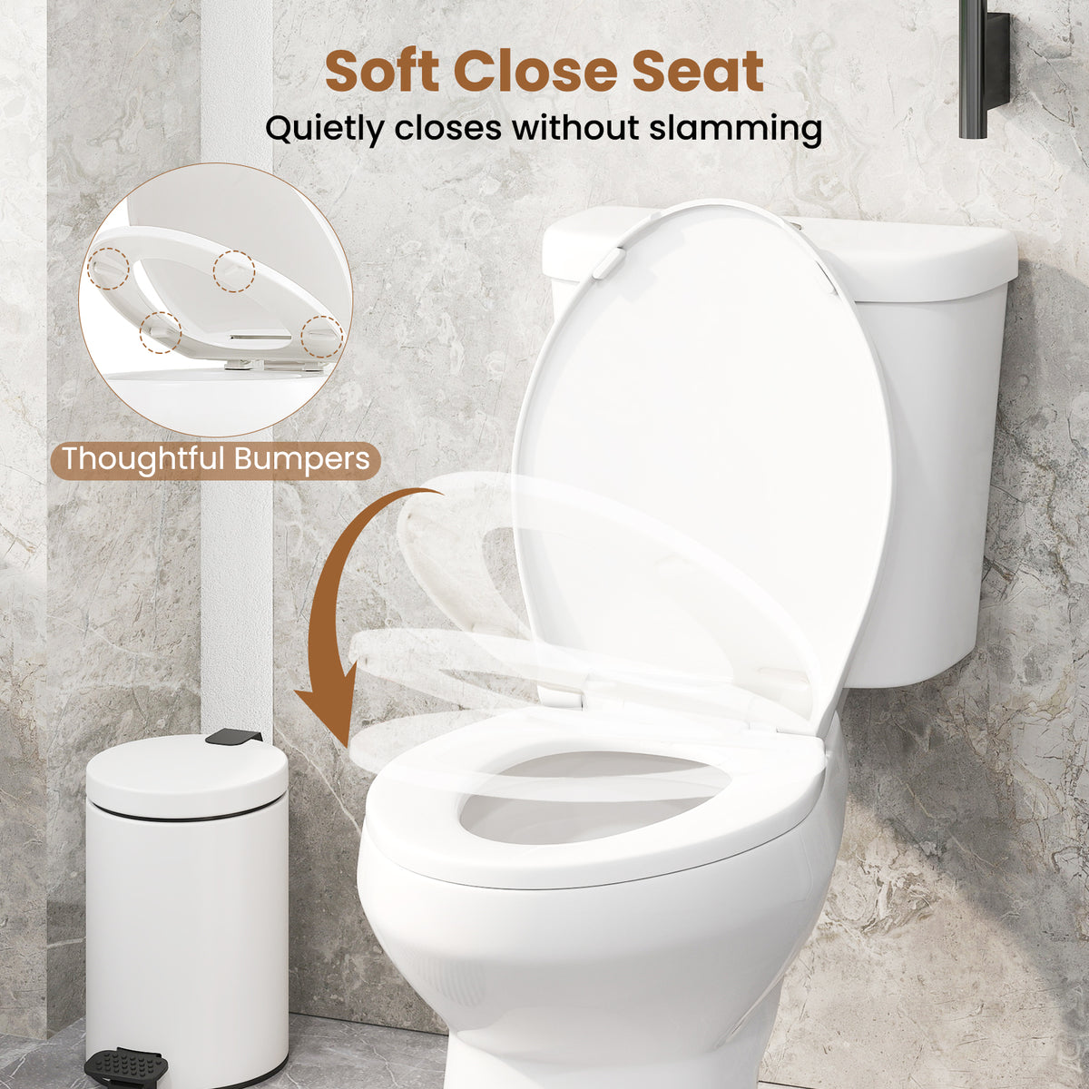 Standard Toilet, 17.5 Inch ADA Comfort Height, White Toilet at Gallery Canada