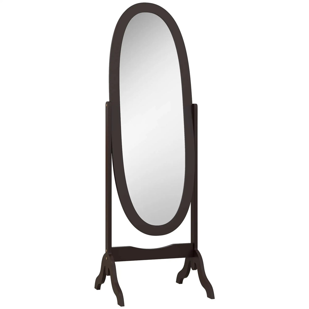 Full Length Floor Mirror, Adjustable Angle Oval Frame, 60x24 Inches Full Length Mirrors at Gallery Canada