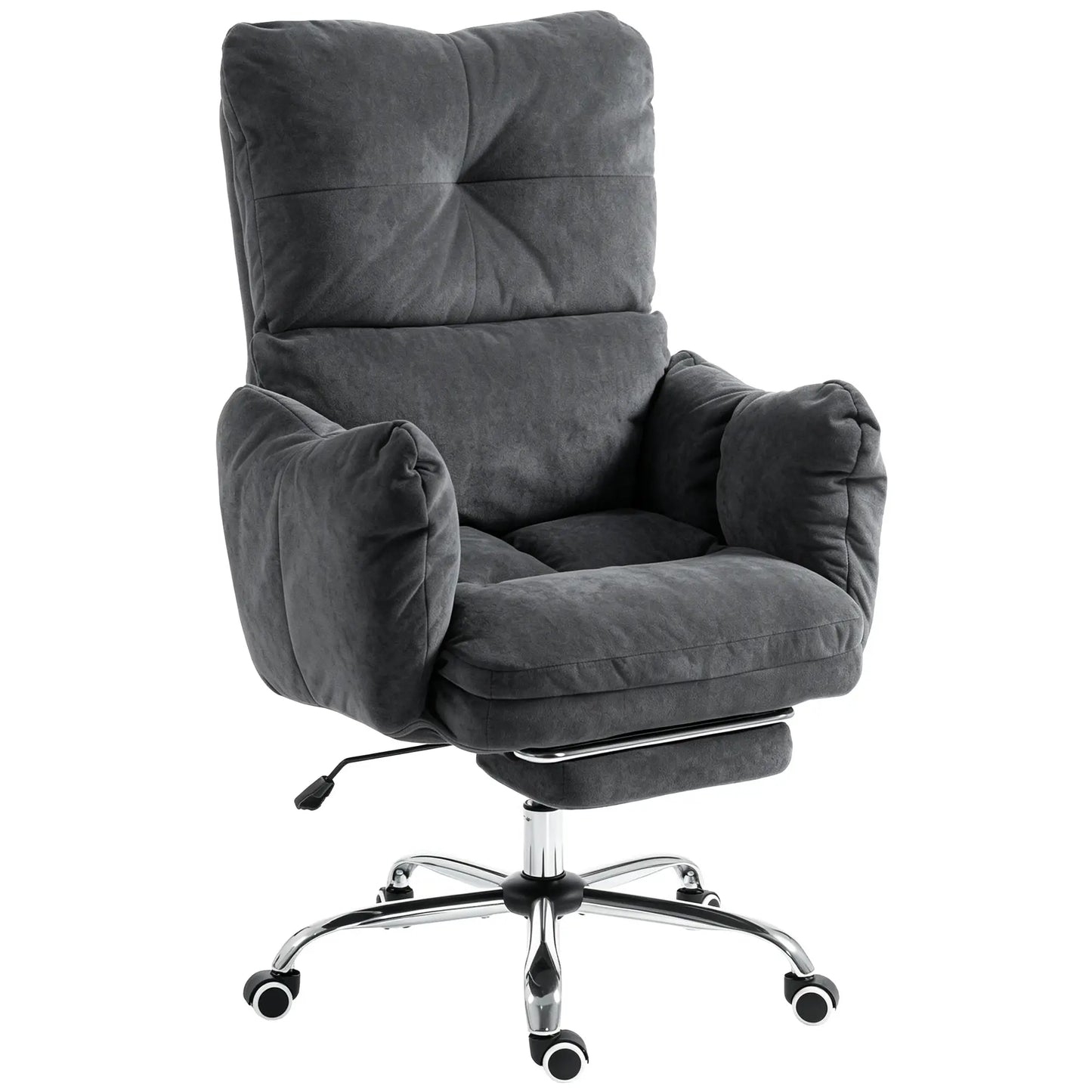 Ergonomic Reclining Office Chair W/ Foot Rest, Dark Grey Task Chairs at Gallery Canada