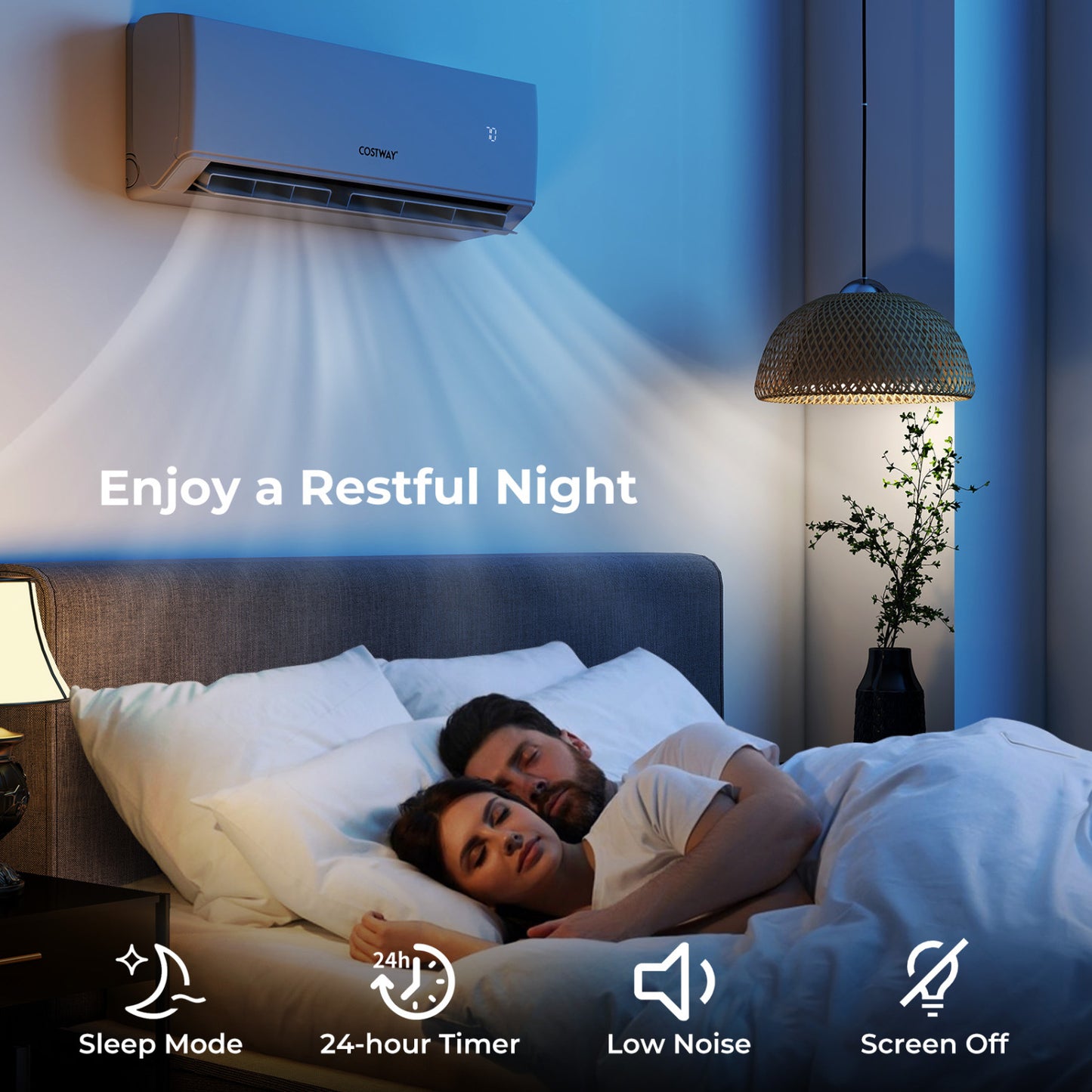 24000 BTU 3 Zone Mini Split Air Conditioner, 7K + 7K + 12K, White Mini Split Air Conditioners at Gallery Canada