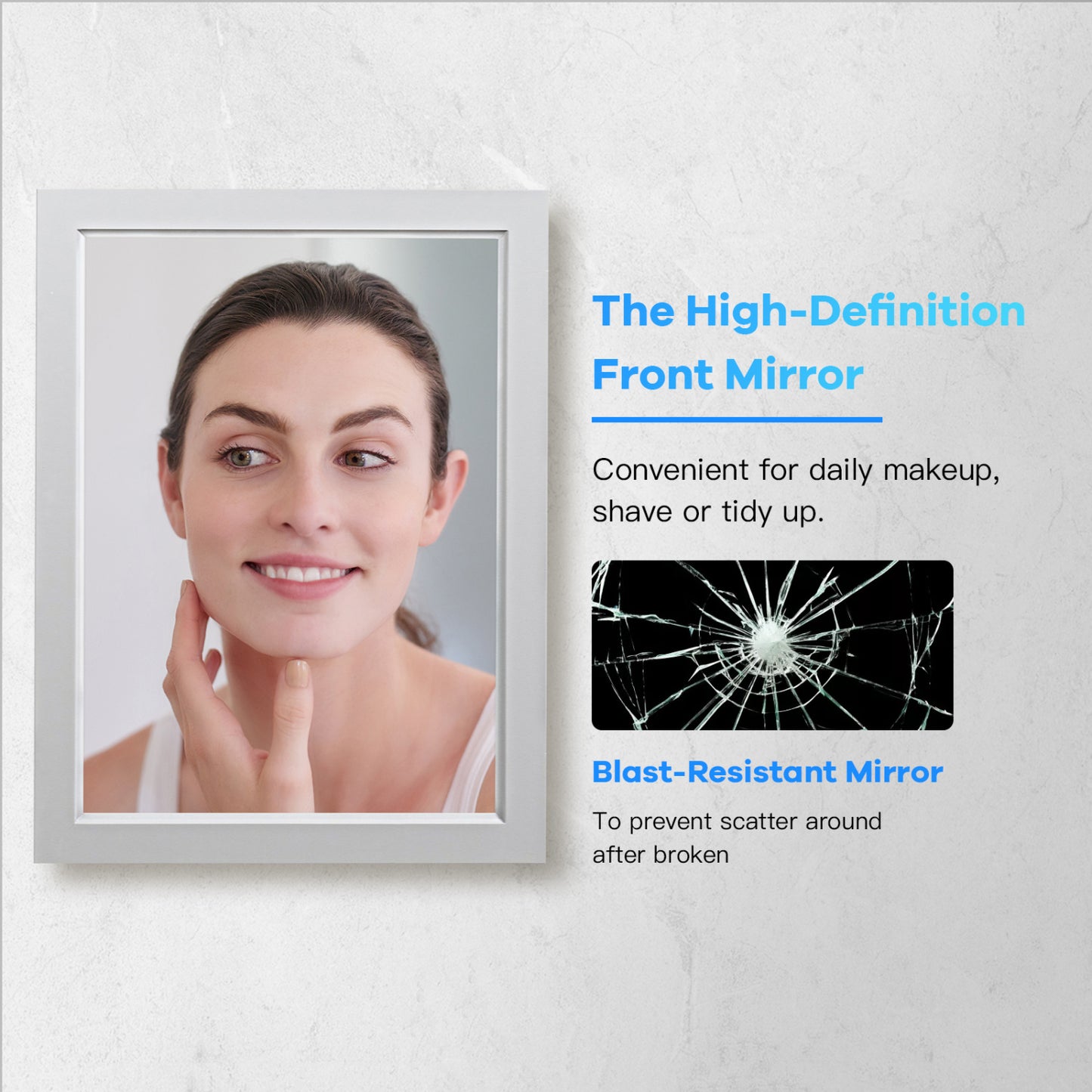 Wall Mounted Mirrored Medicine Cabinet, Gray Wall Cabinets at Gallery Canada
