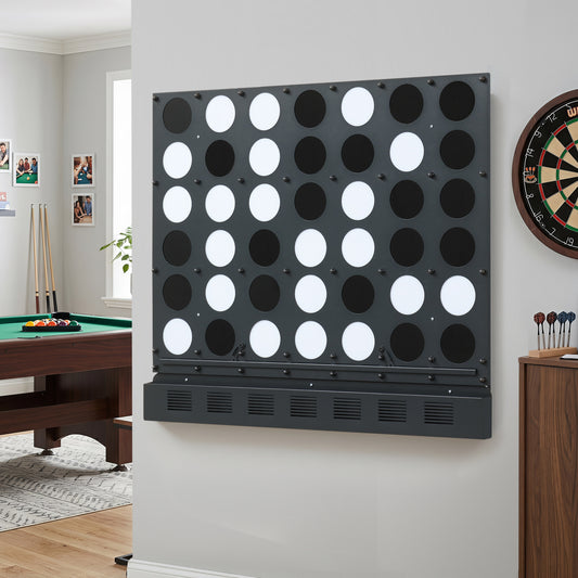 Wall-Mounted Jumbo 4-in-a-Row Game, Acrylic Discs, Black Lawn Games Black at Gallery Canada