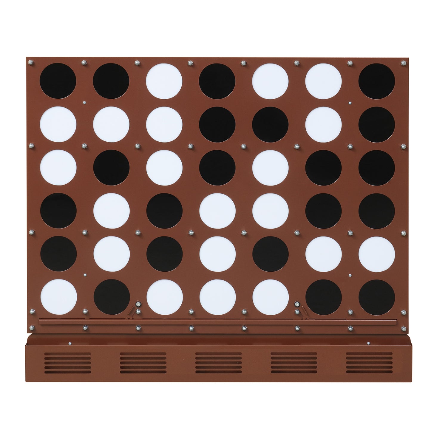 Wall-Mounted Connect-4 Game, Acrylic Discs, Walnut, Metal Lawn Games Walnut at Gallery Canada