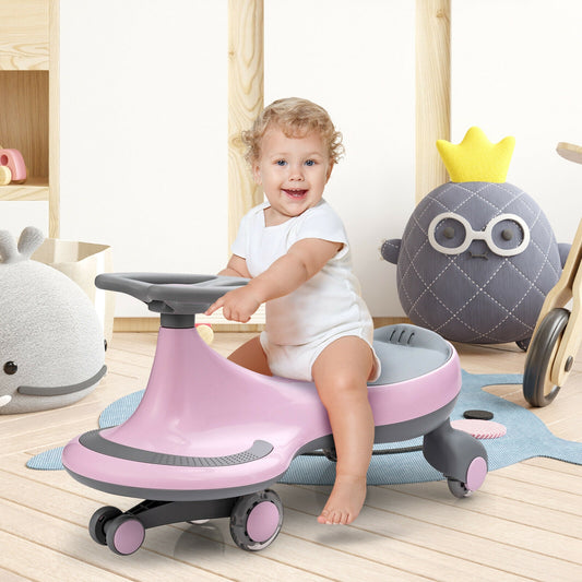 Wiggle Car Ride-On Toy With Flashing Wheels, Pink Push & Pedal Ride On Toys Pink at Gallery Canada
