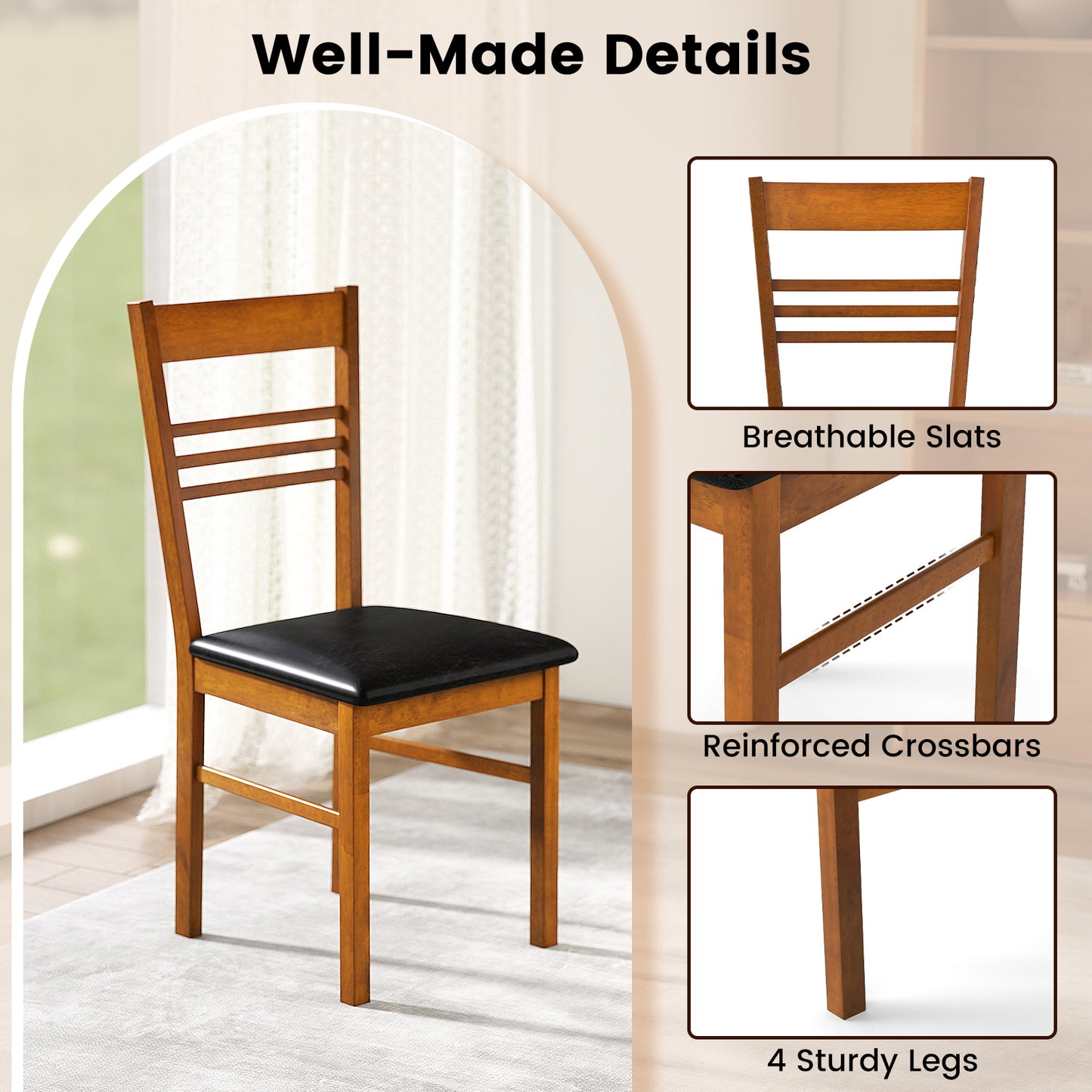 Wood Dining Chairs Set Of 4, Walnut Dining Chairs at Gallery Canada