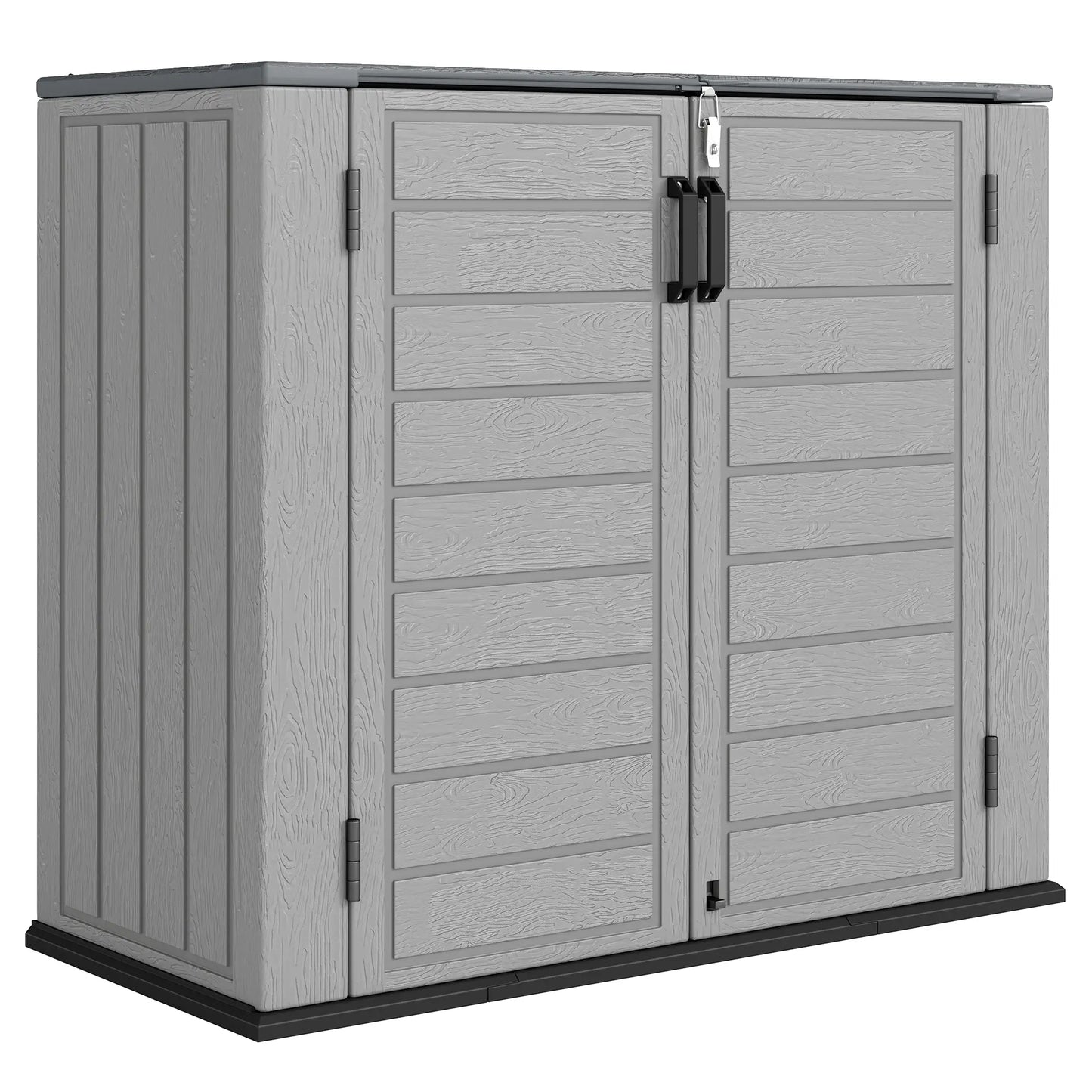 33 Cu.ft Plastic Outdoor Storage Shed, Lockable Doors, Light Grey Outdoor Storage Cabinet at Gallery Canada