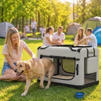 Soft Sided Pet Carrier Bag for Extra Large Dogs, Light Grey Dog Bike Trailers & Strollers Multi Colour at Gallery Canada