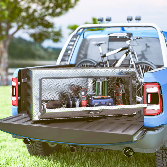 Heavy Duty Aluminum Tool Box, 36 Inch, Waterproof Storage Chest Tool Organizers Silver at Gallery Canada
