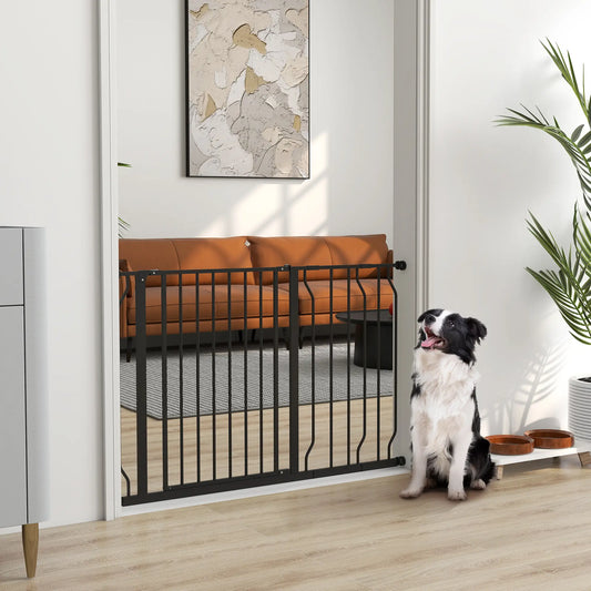 30"-45" Easy Install Pet Gate, Extra Wide, Black Houses, Kennels & Pens Black at Gallery Canada