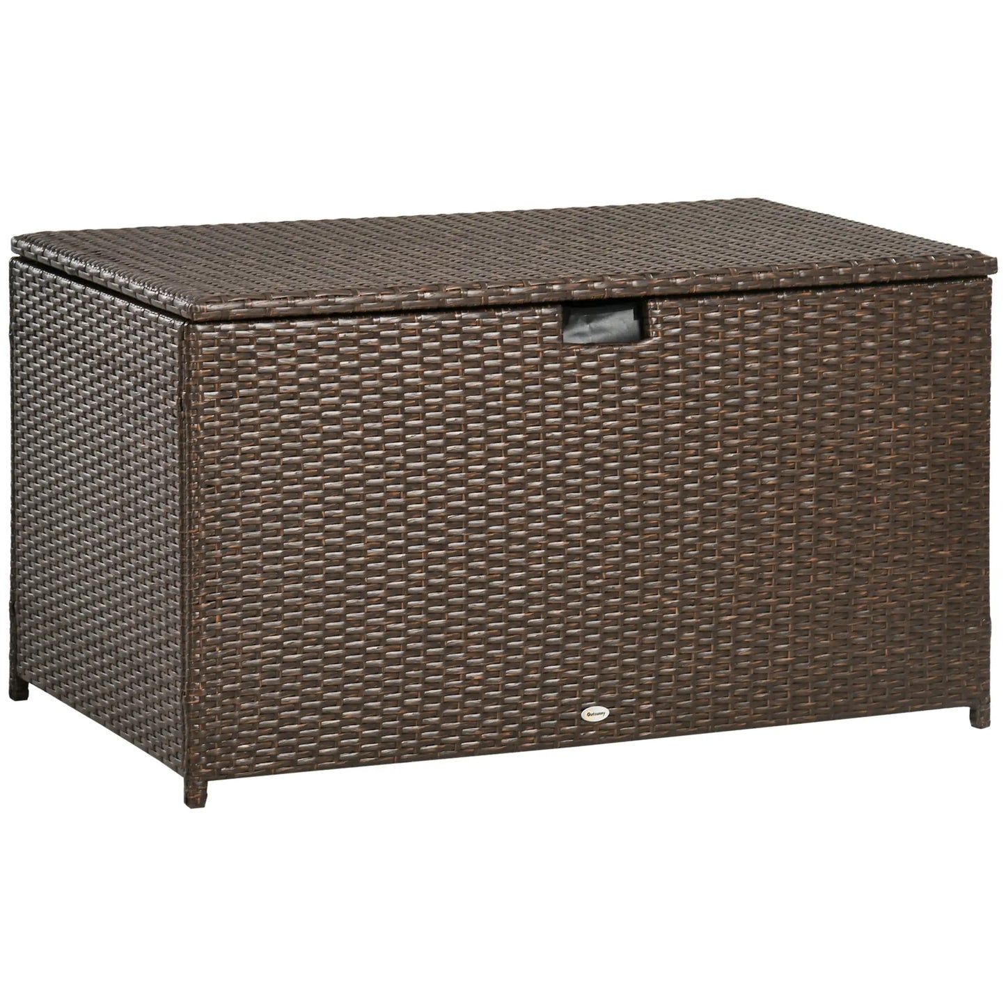 113 Gallon Outdoor Storage Box, Rattan Deck Box, Brown Patio Storage Boxes at Gallery Canada
